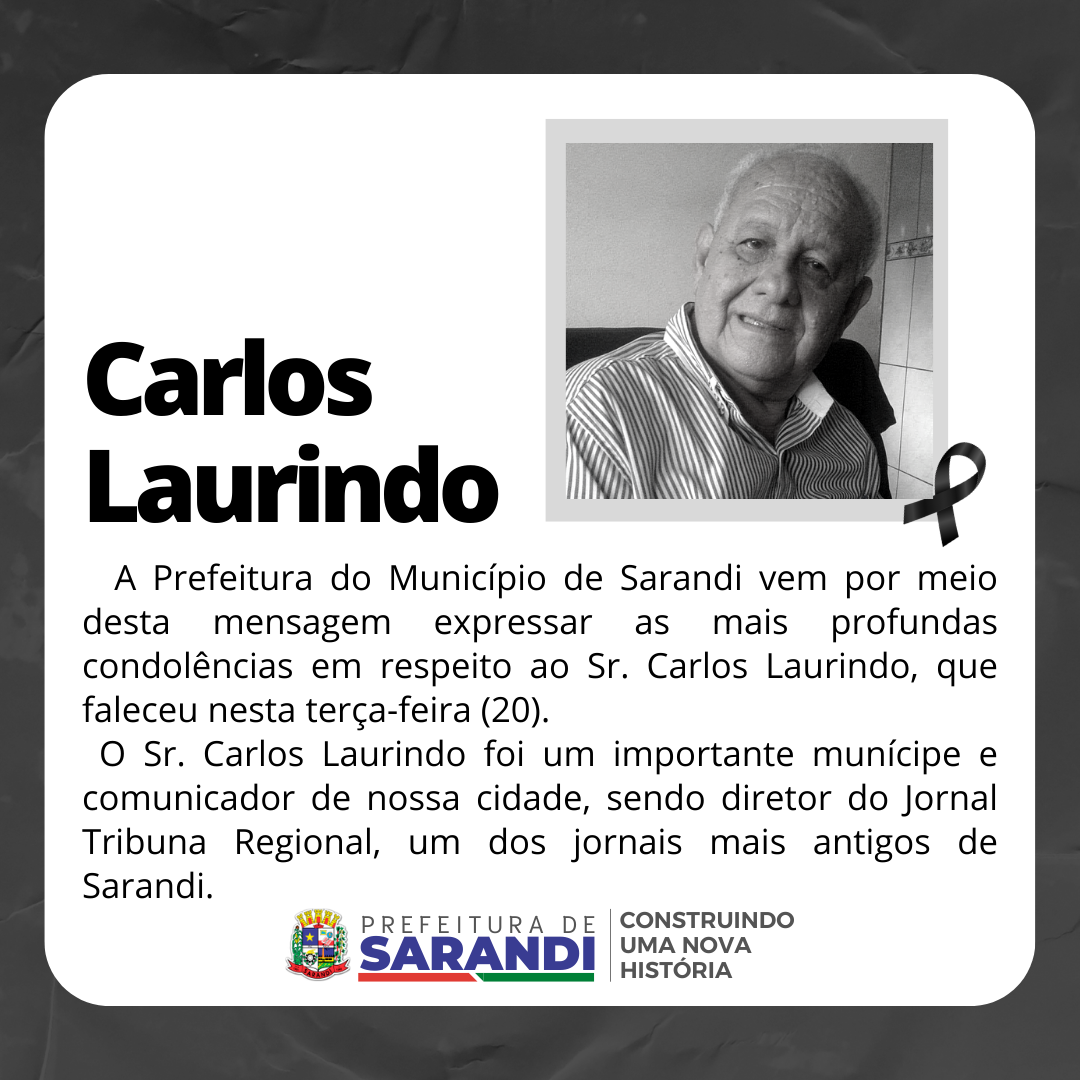 Nota de Pesar - Carlos Laurindo